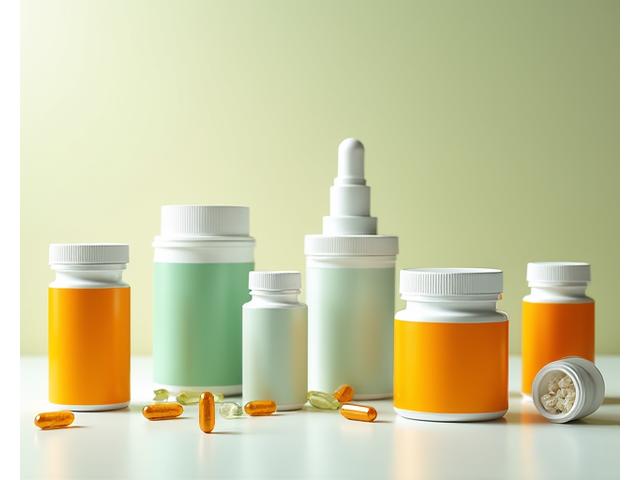 A collection of various high-quality dietary supplements for gut health, such as probiotic bottles, digestive enzymes, and omega-3s, neatly arranged on a clean, light surface with soft backlighting.